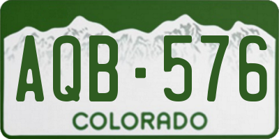 CO license plate AQB576