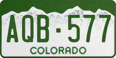 CO license plate AQB577