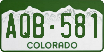 CO license plate AQB581