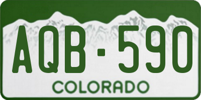 CO license plate AQB590