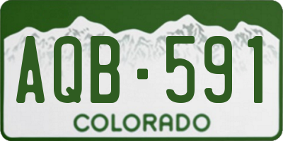 CO license plate AQB591