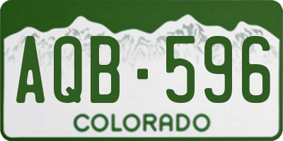 CO license plate AQB596