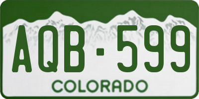 CO license plate AQB599