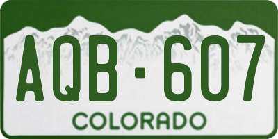 CO license plate AQB607