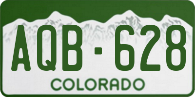 CO license plate AQB628
