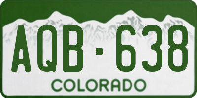 CO license plate AQB638