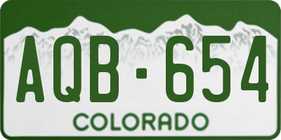 CO license plate AQB654
