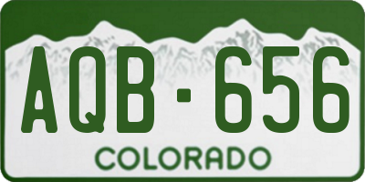 CO license plate AQB656