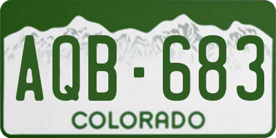 CO license plate AQB683