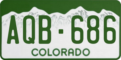 CO license plate AQB686