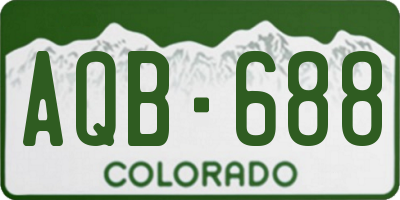 CO license plate AQB688