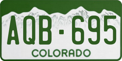 CO license plate AQB695