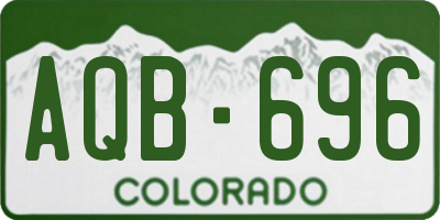 CO license plate AQB696