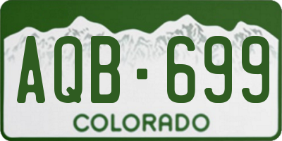 CO license plate AQB699