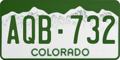 CO license plate AQB732