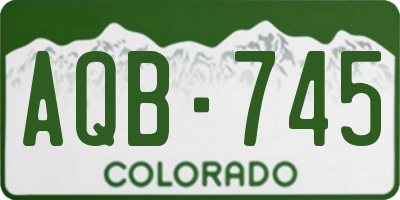 CO license plate AQB745