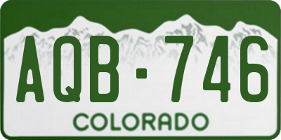 CO license plate AQB746