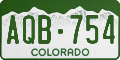 CO license plate AQB754