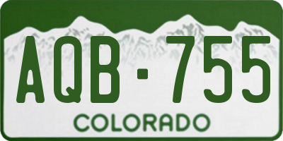 CO license plate AQB755