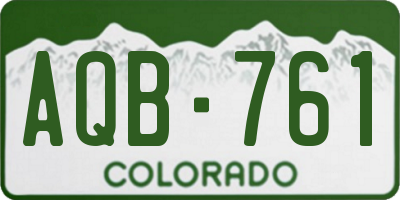 CO license plate AQB761