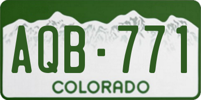 CO license plate AQB771