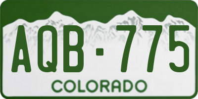 CO license plate AQB775