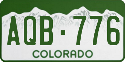 CO license plate AQB776