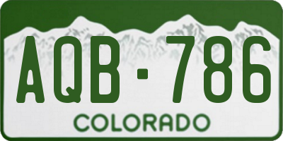 CO license plate AQB786