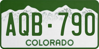 CO license plate AQB790