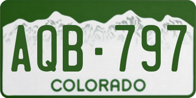 CO license plate AQB797