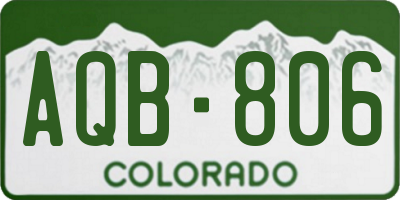 CO license plate AQB806