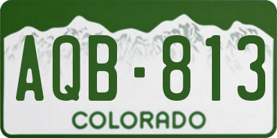 CO license plate AQB813