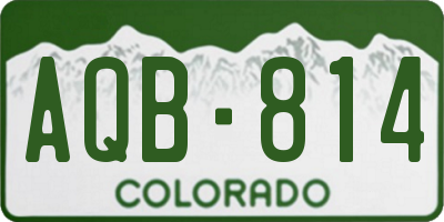 CO license plate AQB814