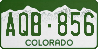 CO license plate AQB856