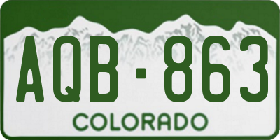CO license plate AQB863