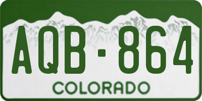 CO license plate AQB864