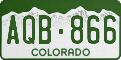 CO license plate AQB866
