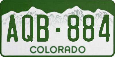 CO license plate AQB884
