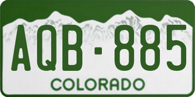 CO license plate AQB885