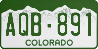 CO license plate AQB891