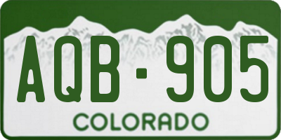 CO license plate AQB905