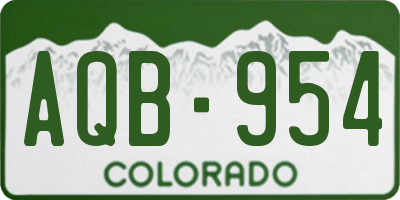 CO license plate AQB954