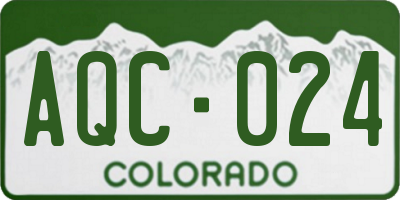 CO license plate AQC024