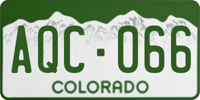CO license plate AQC066