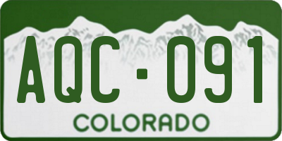 CO license plate AQC091
