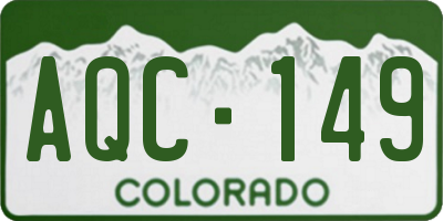 CO license plate AQC149