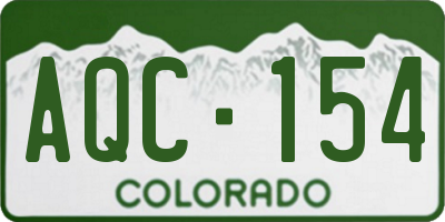 CO license plate AQC154