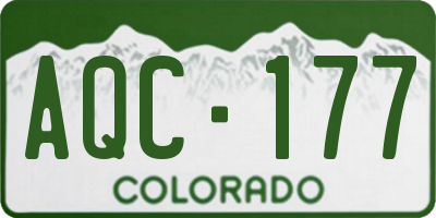 CO license plate AQC177