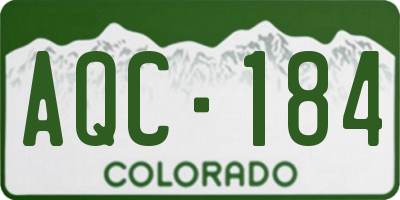 CO license plate AQC184