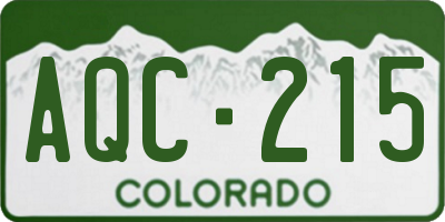 CO license plate AQC215
